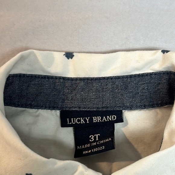 Lucky Brand White and Blue Button Down Shirt - Picture 2 of 5